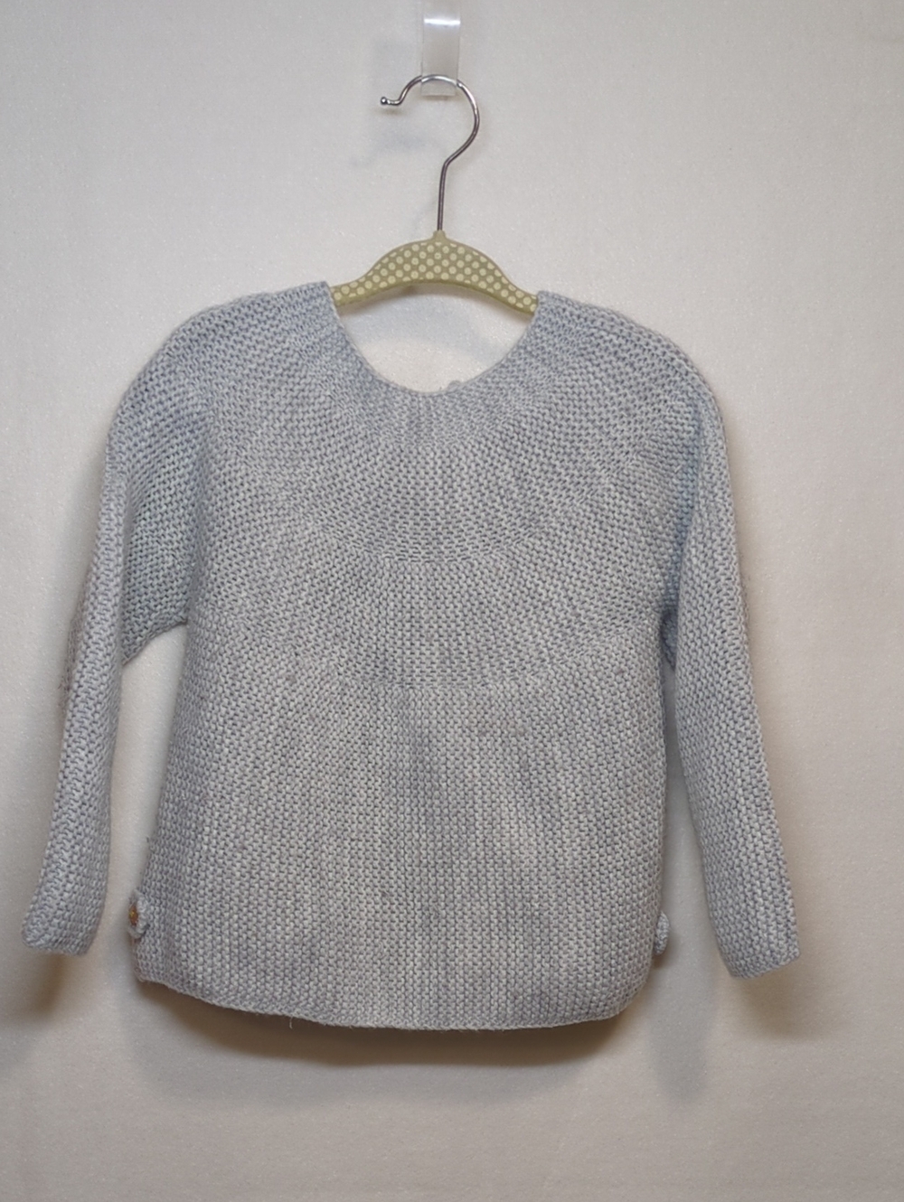 Zara Light Gray Knit Crewneck Sweater